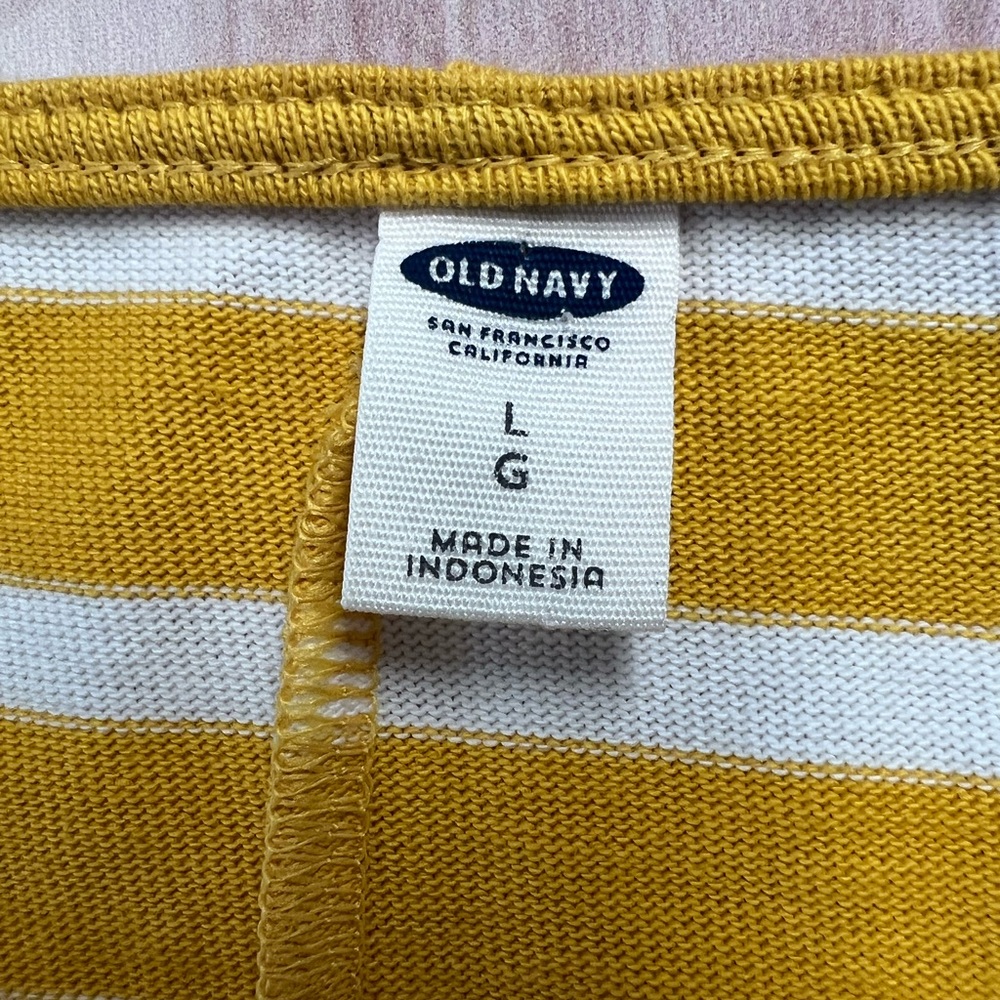 Old Navy Mustard and White Striped Top - Picture 8 of 8